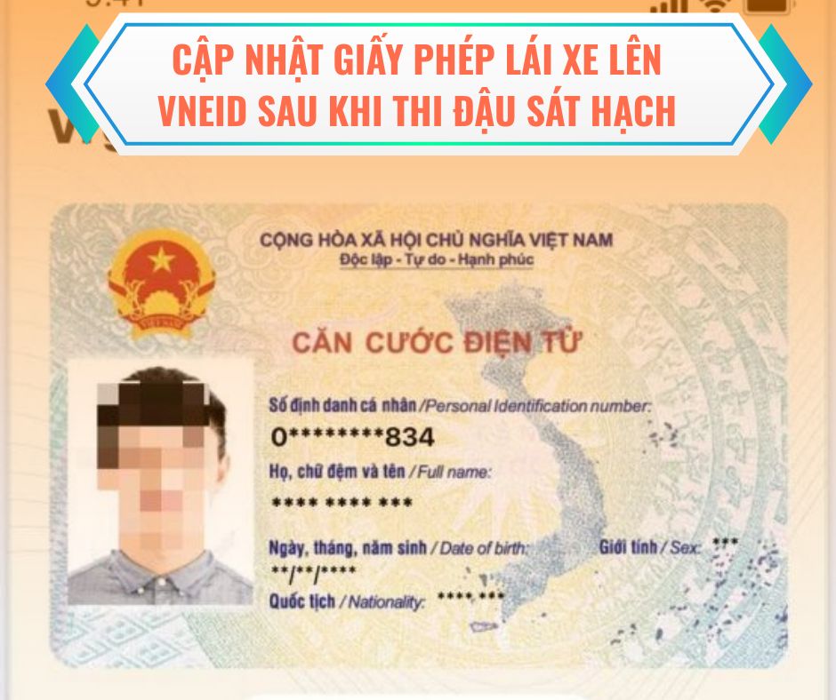 cập nhật giấy phép lái xe trên Vneid
