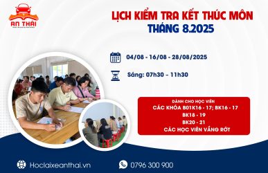 lịch thi sát hạch lái xe