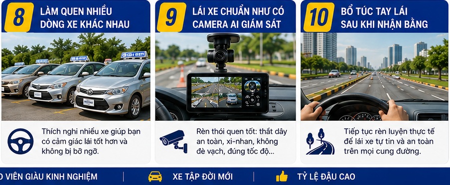 kinh nghiệm học lái xe ô tô 2026