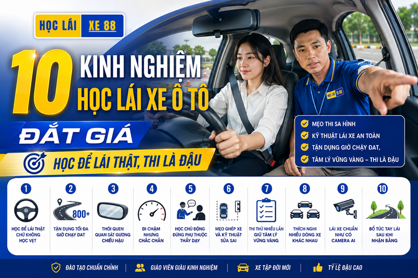 kinh nghiệm học lái xe ô tô